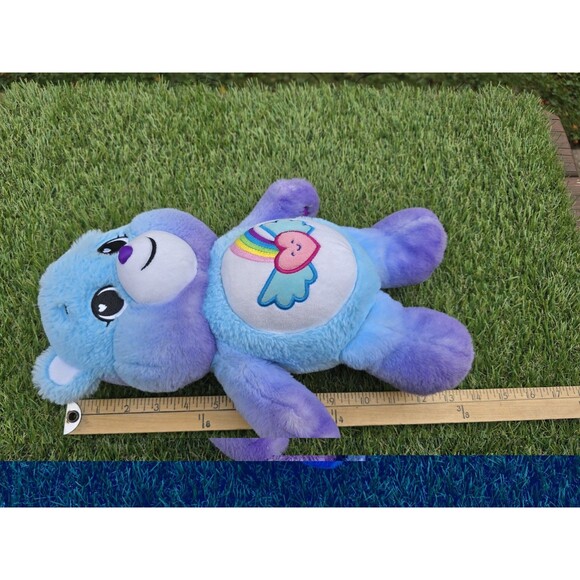 Care Bears Dream Bright Plush 14” Stuffed Animal Toy 2021 Blue Purple Rainbow - Picture 6 of 10